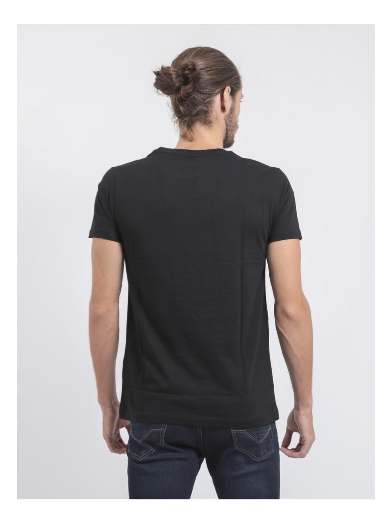Camiseta de manga corta cuello redondo de puro algodón JAMIX Negro - Kiabi