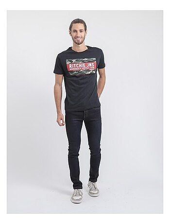 Camiseta de manga corta cuello redondo de puro algodón JARDIN