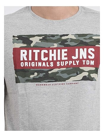 Camiseta de manga corta cuello redondo de puro algodón JARDIN