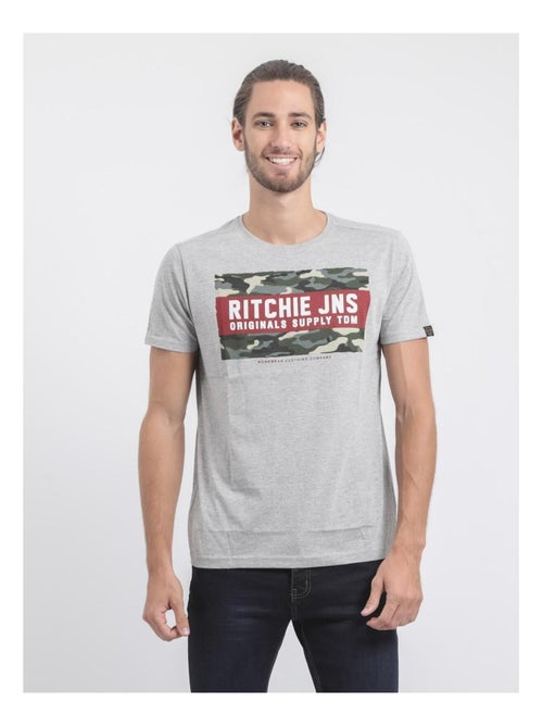 Camiseta de manga corta cuello redondo de puro algodón JARDIN - Kiabi