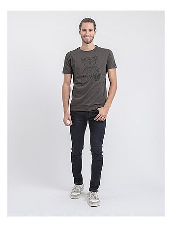 Camiseta de manga corta cuello redondo de puro algodón JIBIDEL