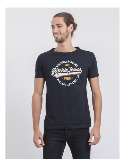 Camiseta de manga corta cuello redondo de puro algodón JONAK - Kiabi Camiseta de manga corta cuello redondo de puro algodón JONAK - Kiabi