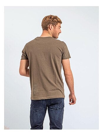 Camiseta de manga corta cuello redondo de puro algodón JONAK