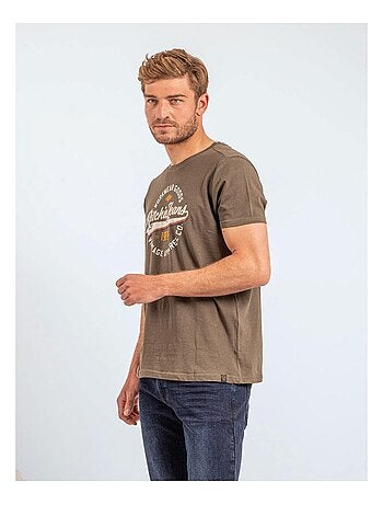 Camiseta de manga corta cuello redondo de puro algodón JONAK