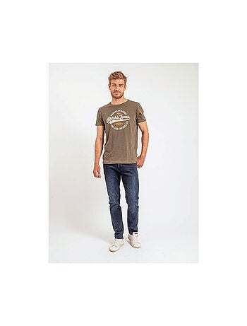 Camiseta de manga corta cuello redondo de puro algodón JONAK