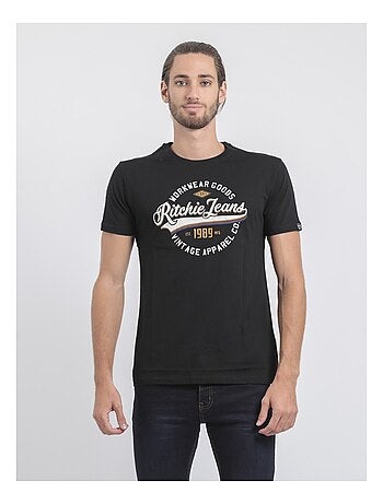 Camiseta de manga corta cuello redondo de puro algodón JONAK