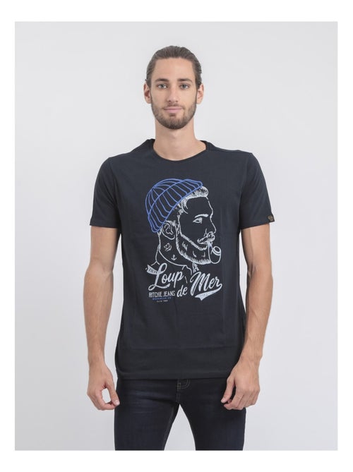 Camiseta de manga corta cuello redondo de puro algodón JOUANCY - Kiabi