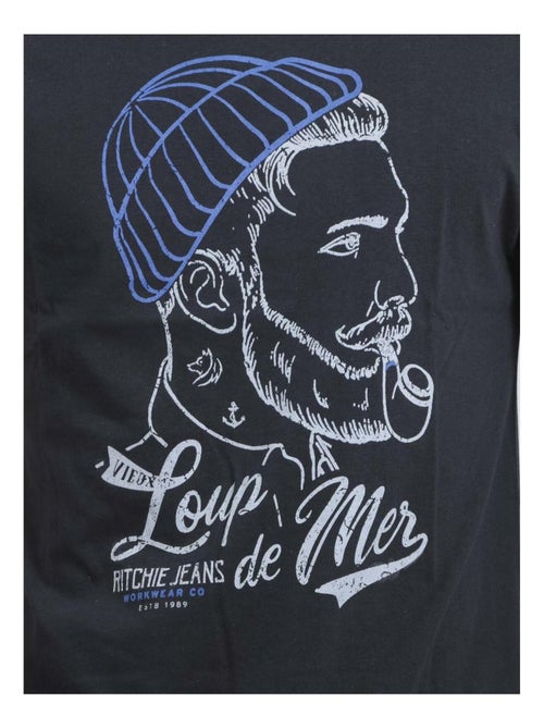 Camiseta de manga corta cuello redondo de puro algodón JOUANCY - Kiabi