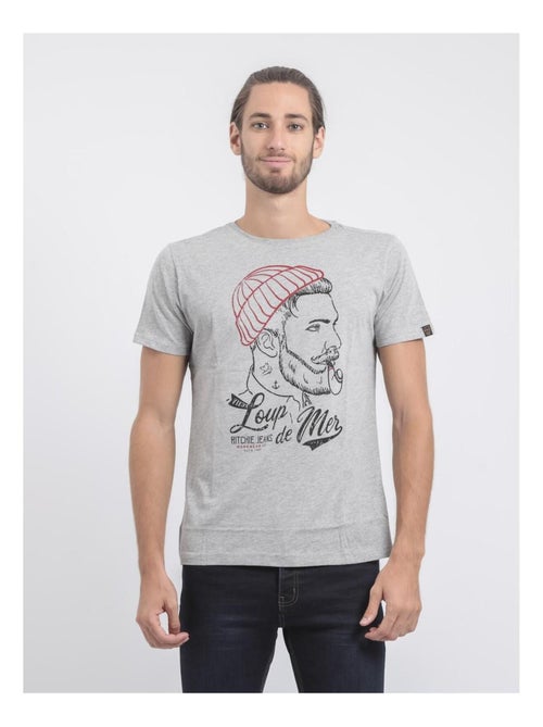 Camiseta de manga corta cuello redondo de puro algodón JOUANCY - Kiabi