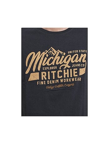 Camiseta de manga corta cuello redondo de puro algodón JOULTIX