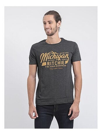 Camiseta de manga corta cuello redondo de puro algodón JOULTIX