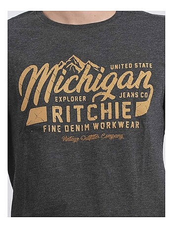 Camiseta de manga corta cuello redondo de puro algodón JOULTIX