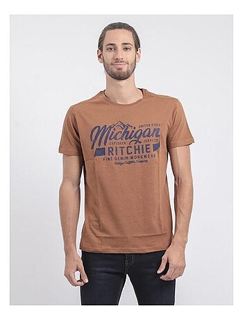 Camiseta de manga corta cuello redondo de puro algodón JOULTIX