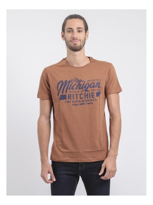 Camiseta de manga corta cuello redondo de puro algodón JOULTIX - Kiabi