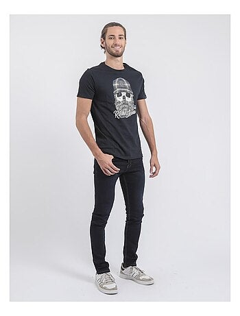 Camiseta de manga corta cuello redondo de puro algodón JUMAX