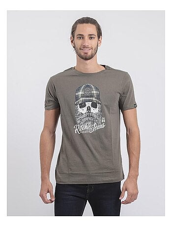 Camiseta de manga corta cuello redondo de puro algodón JUMAX