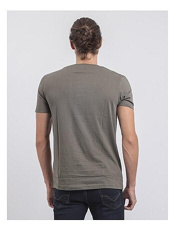 Camiseta de manga corta cuello redondo de puro algodón JUMAX
