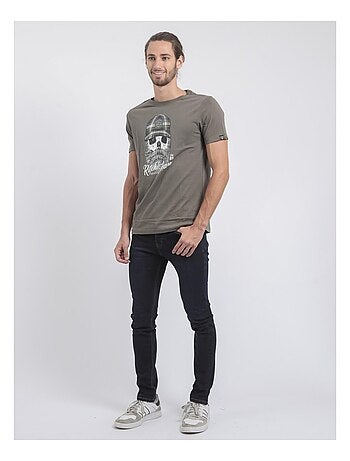 Camiseta de manga corta cuello redondo de puro algodón JUMAX