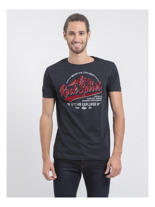 Camiseta de manga corta cuello redondo de puro algodón JUPITOLI - Kiabi
