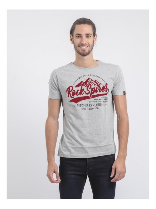 Camiseta de manga corta cuello redondo de puro algodón JUPITOLI - Kiabi