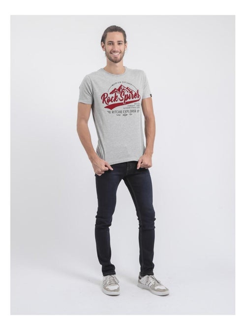 Camiseta de manga corta cuello redondo de puro algodón JUPITOLI - Kiabi