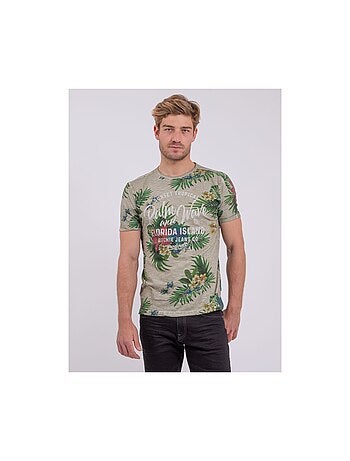 Camiseta de manga corta cuello redondo de puro algodón NABANE