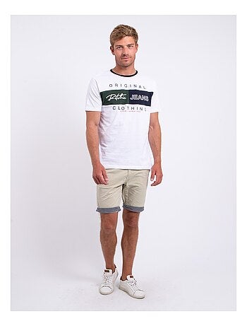 Camiseta de manga corta cuello redondo de puro algodón NABARIST