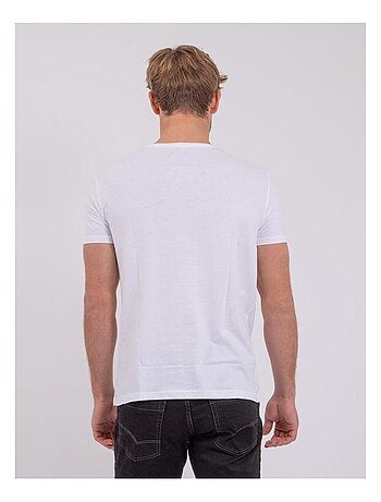 Camiseta de manga corta cuello redondo de puro algodón NABARZU