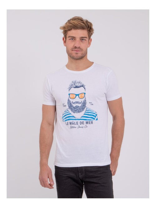 Camiseta de manga corta cuello redondo de puro algodón NABARZU - Kiabi