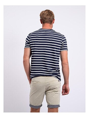 Camiseta de manga corta cuello redondo de puro algodón NABAUMIX