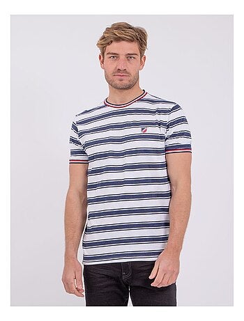 Camiseta de manga corta cuello redondo de puro algodón NABENOR