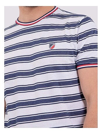 Camiseta de manga corta cuello redondo de puro algodón NABENOR