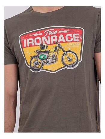 Camiseta de manga corta cuello redondo de puro algodón NABOJAN