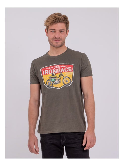 Camiseta de manga corta cuello redondo de puro algodón NABOJAN - Kiabi