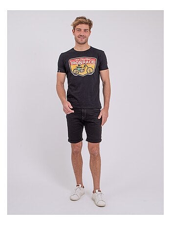 Camiseta de manga corta cuello redondo de puro algodón NABOJAN