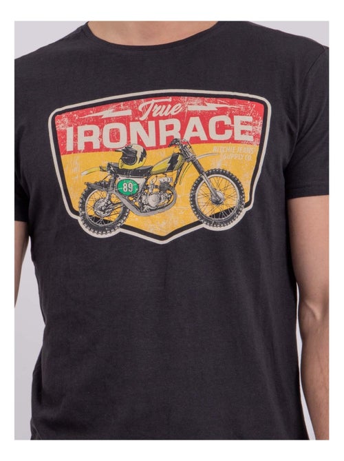 Camiseta de manga corta cuello redondo de puro algodón NABOJAN - Kiabi