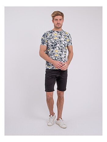 Camiseta de manga corta cuello redondo de puro algodón NAKIWI