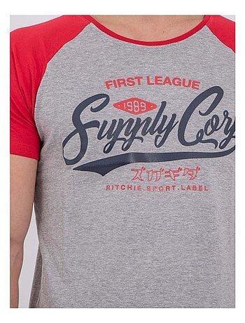 Camiseta de manga corta cuello redondo de puro algodón NECHIN