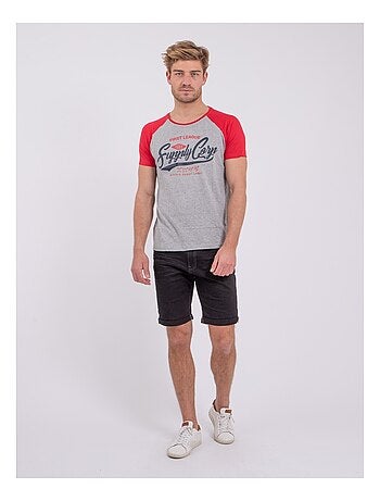 Camiseta de manga corta cuello redondo de puro algodón NECHIN