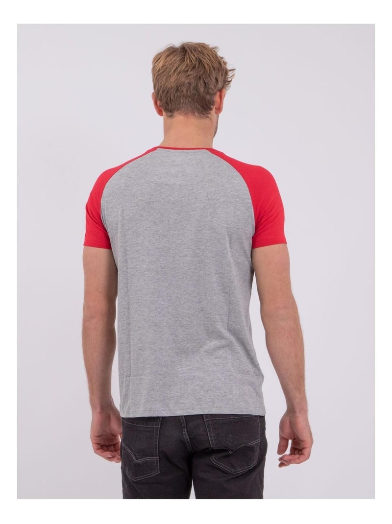 Camiseta de manga corta cuello redondo de puro algodón NECHIN Rojo - Kiabi
