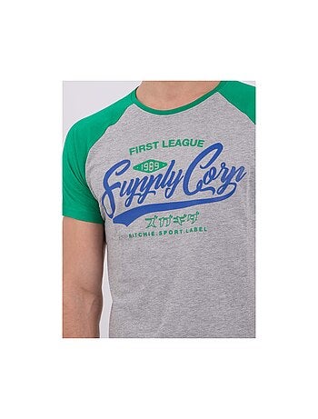 Camiseta de manga corta cuello redondo de puro algodón NECHIN