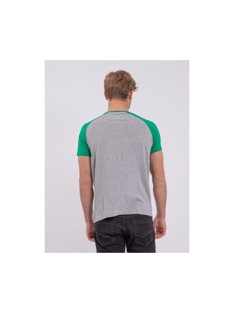 Camiseta de manga corta cuello redondo de puro algodón NECHIN Verde - Kiabi