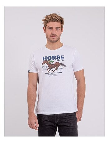 Camiseta de manga corta cuello redondo de puro algodón NEDER
