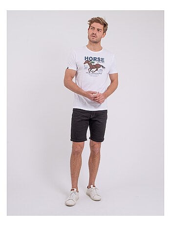 Camiseta de manga corta cuello redondo de puro algodón NEDER