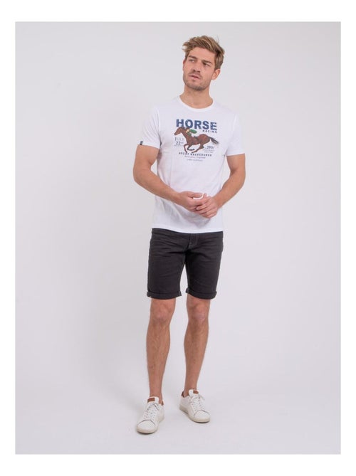 Camiseta de manga corta cuello redondo de puro algodón NEDER - Kiabi