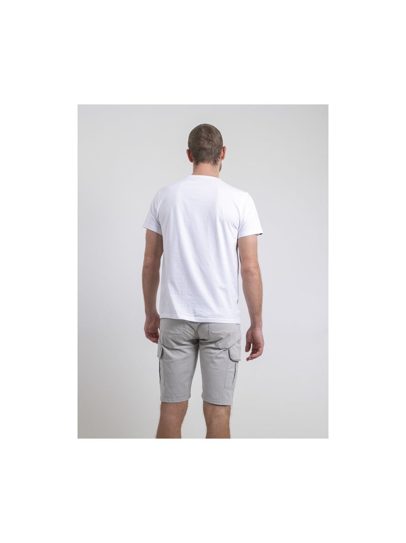 Camiseta de manga corta cuello redondo de puro algodón NEROTEN Blanco - Kiabi