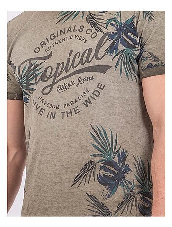 Camiseta de manga corta cuello redondo de puro algodón NERWIK