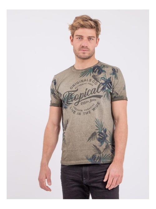 Camiseta de manga corta cuello redondo de puro algodón NERWIK - Kiabi