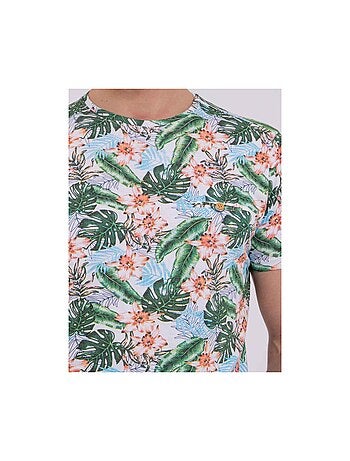 Camiseta de manga corta cuello redondo de puro algodón NIBOLTA