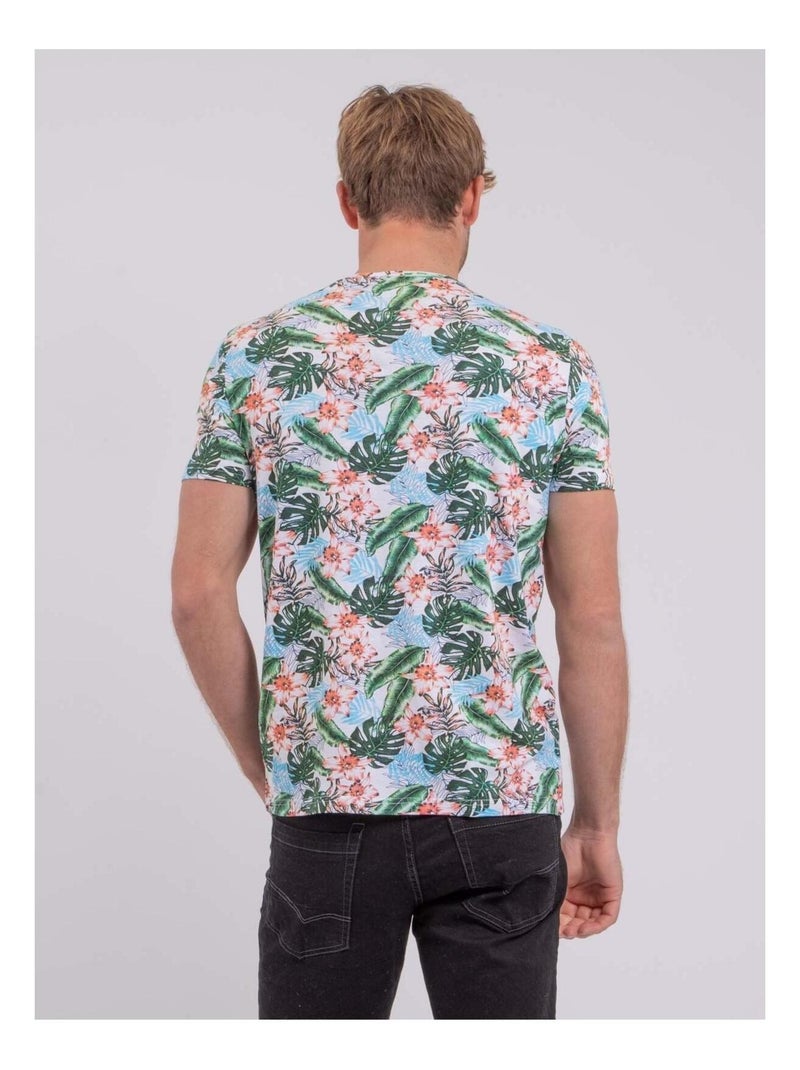 Camiseta de manga corta cuello redondo de puro algodón NIBOLTA Blanco - Kiabi